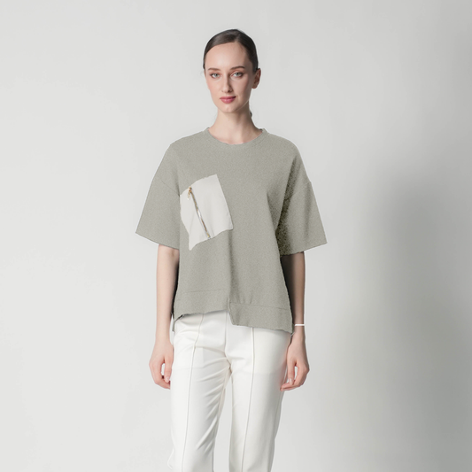 Cory Slanted Pocket Top