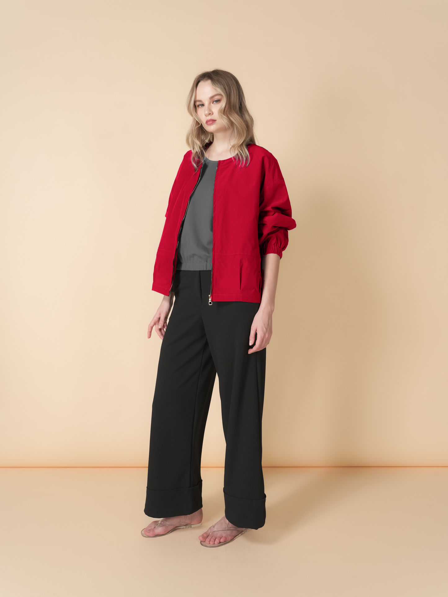 Devon Zipped Jacket Top