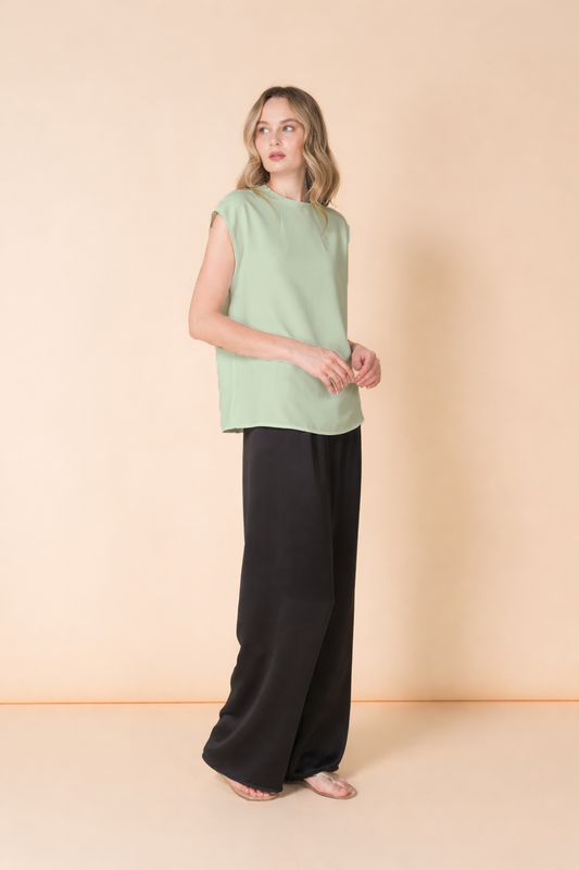 Ellis Crepe Zipped Top