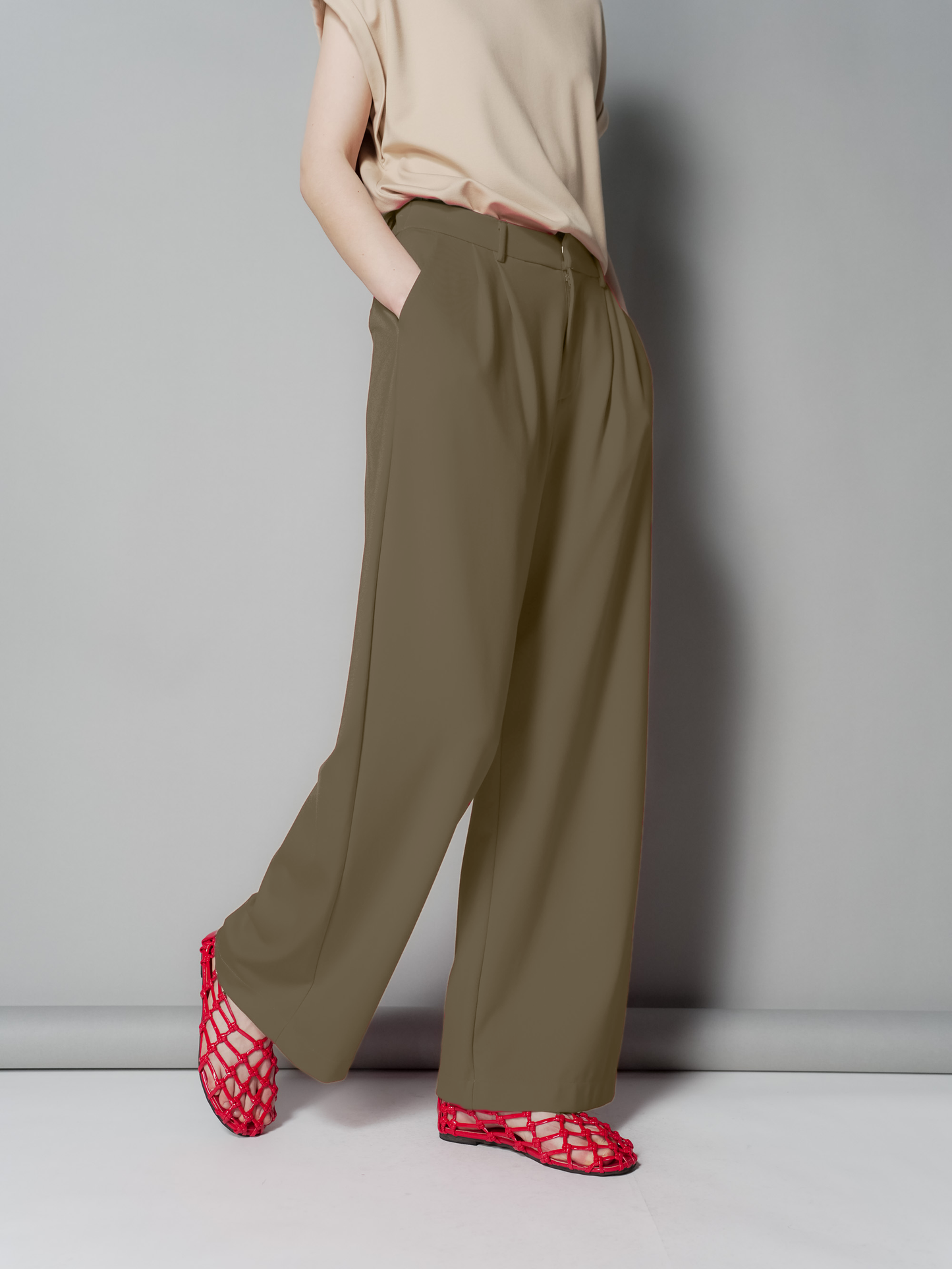 Enrico Pleated Wide Pants