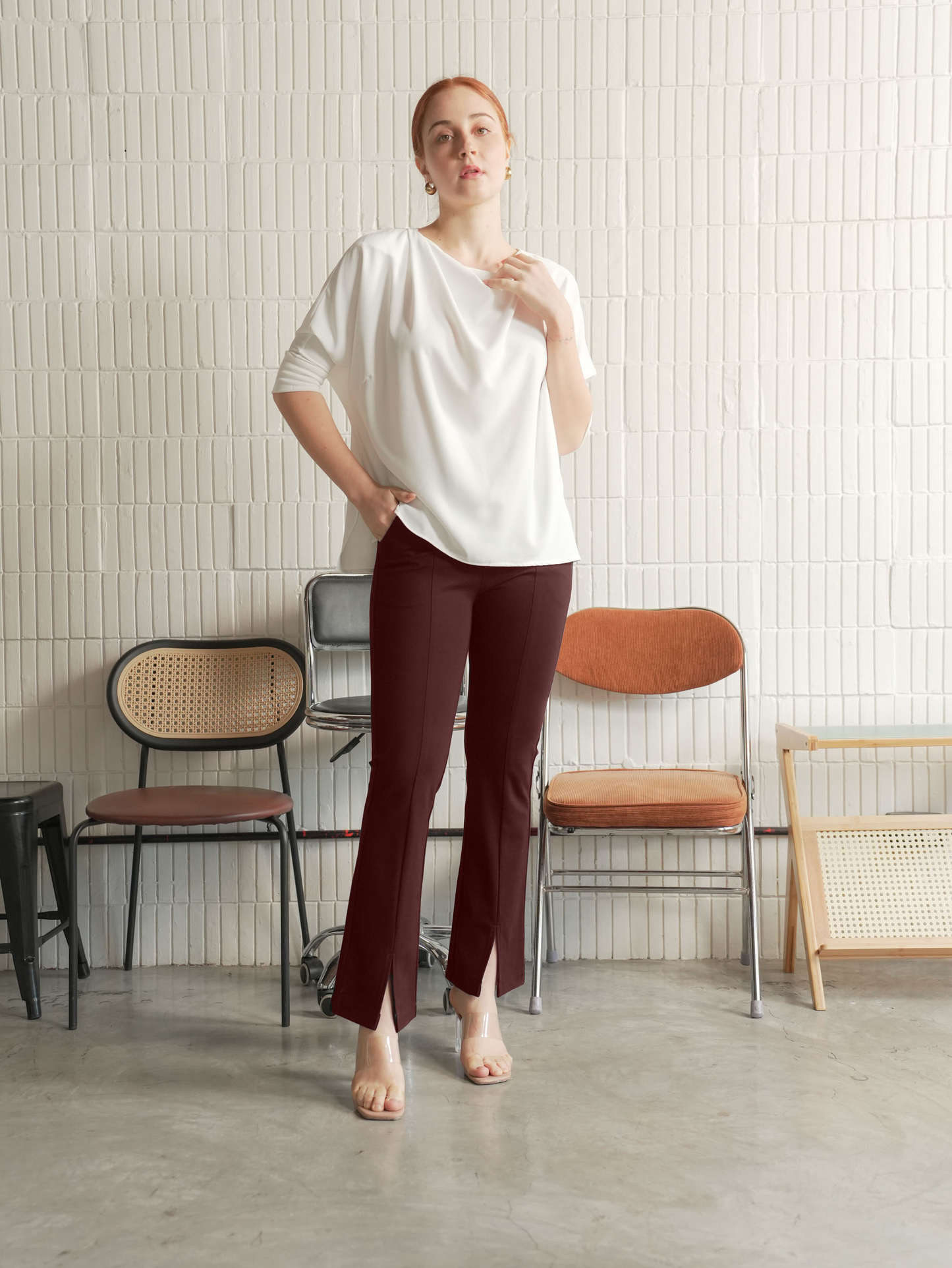 Gelo Slit Flared Pants