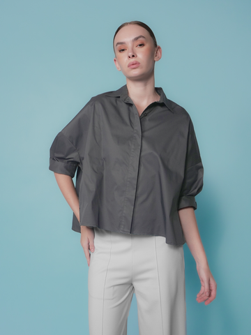 Glaiza Semi Crop Loose Polo