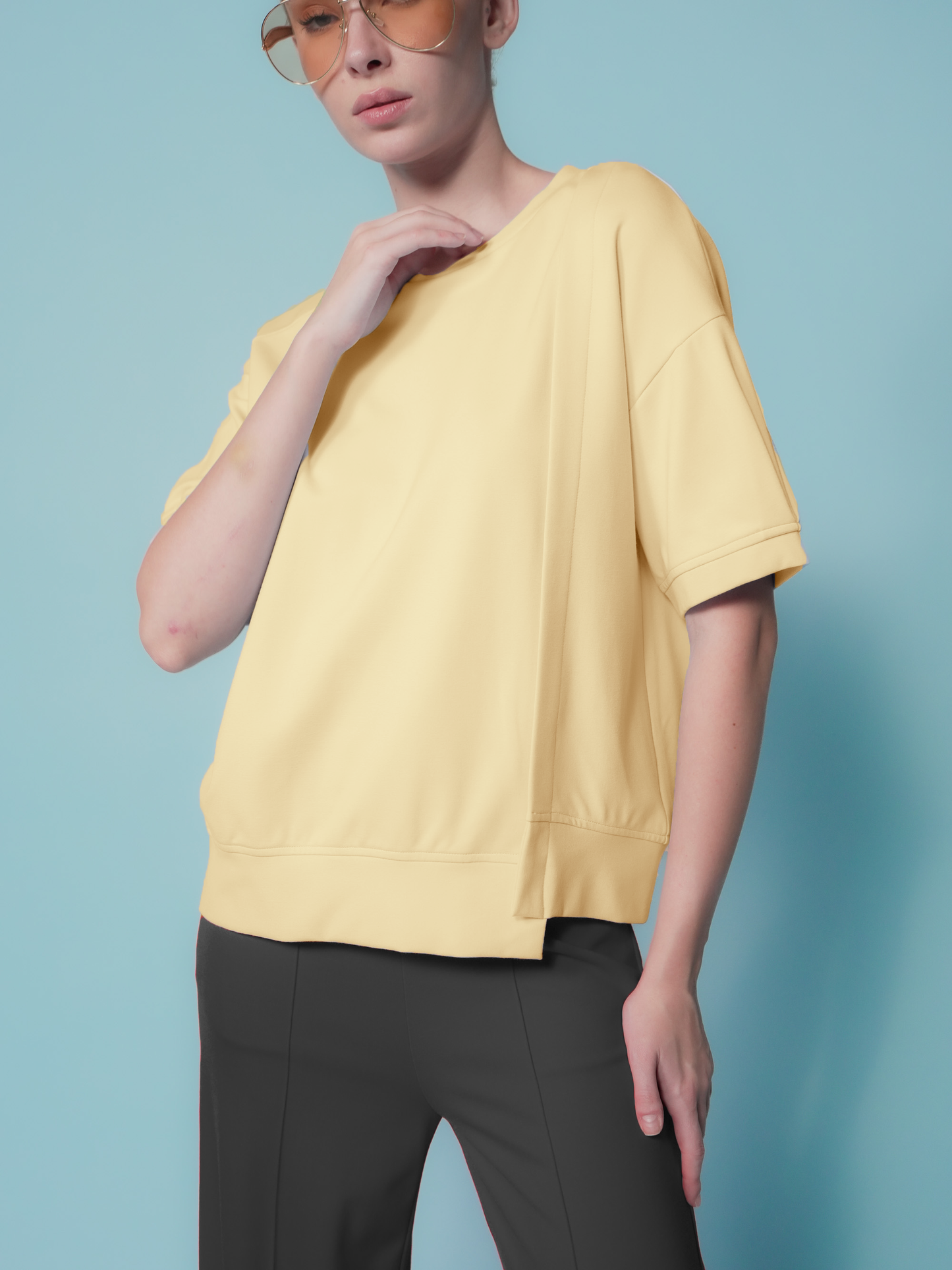 Greta Pleated Sleeves Top