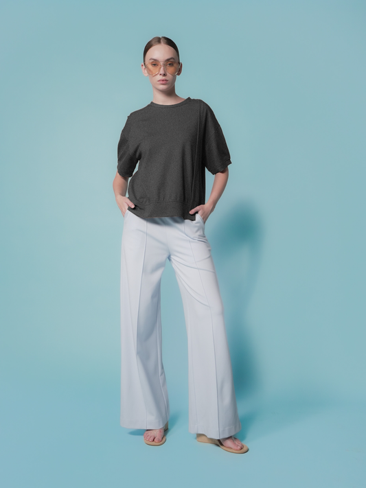 Greta Pleated Sleeves Top