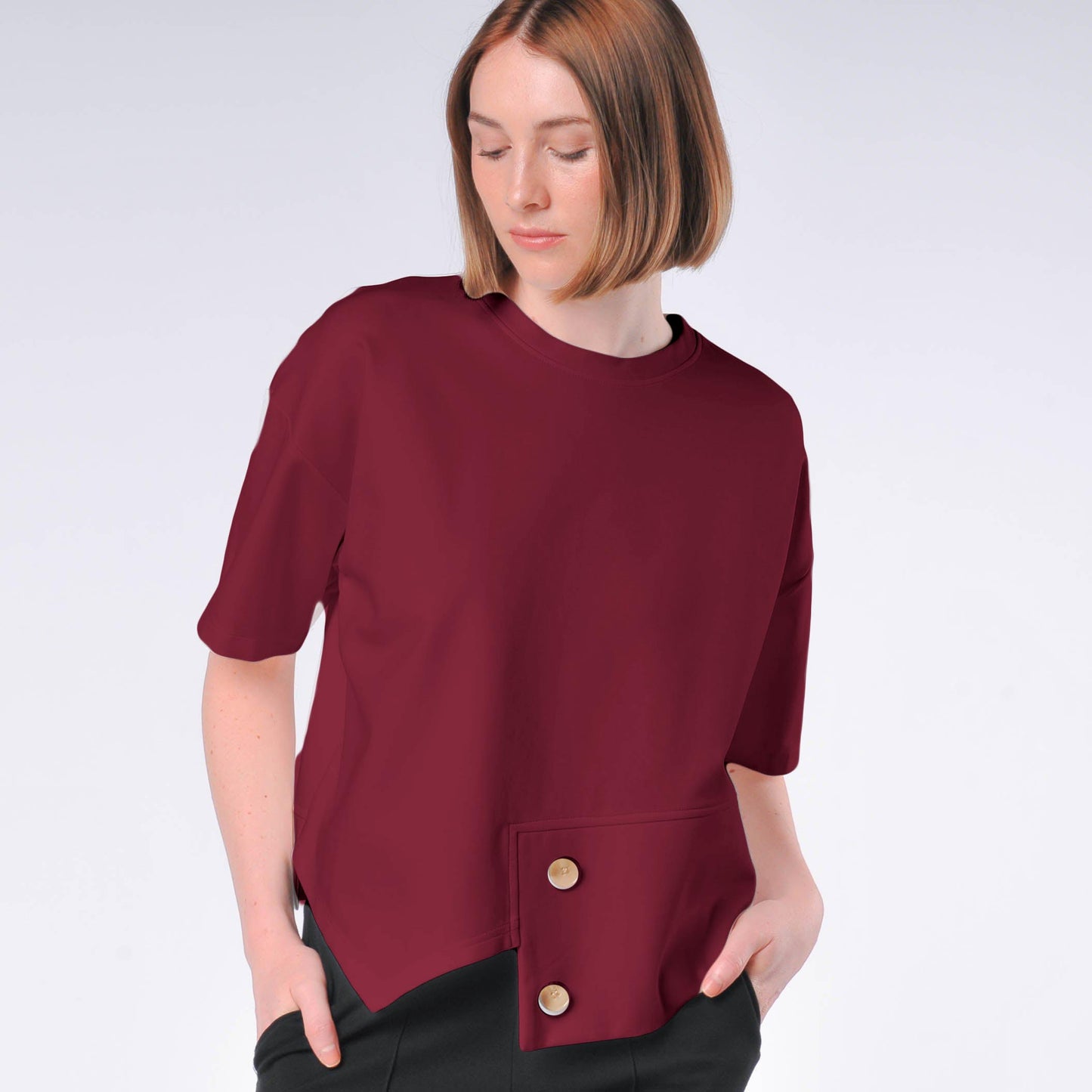 Hera Button Detail Top
