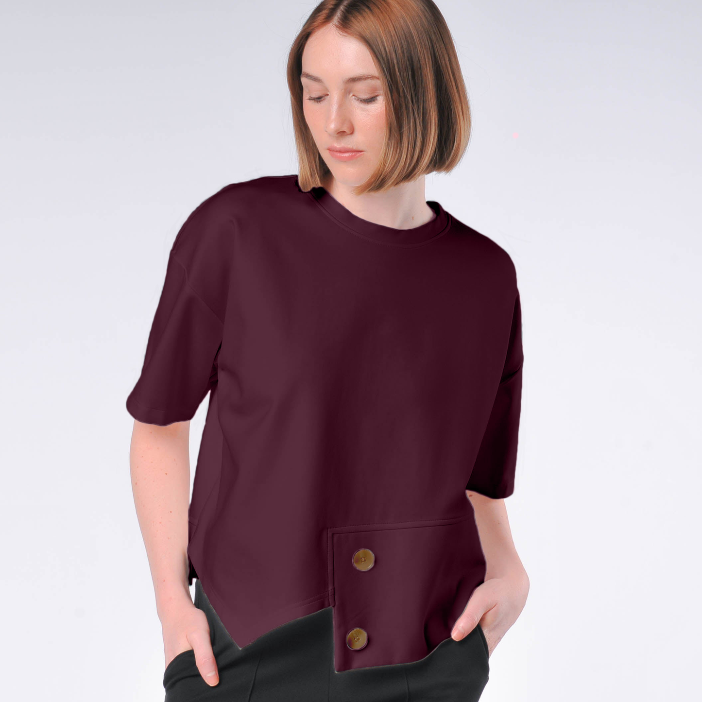 Hera Button Detail Top