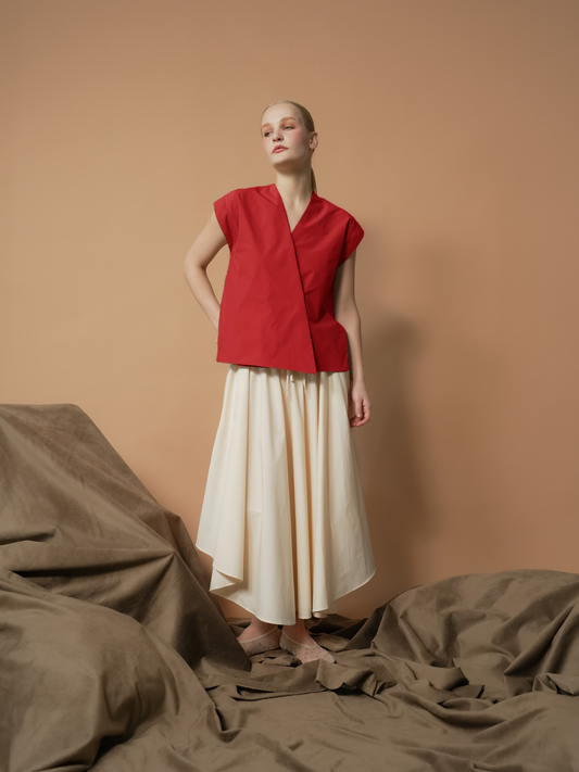 Jaded Overlap Vest Top