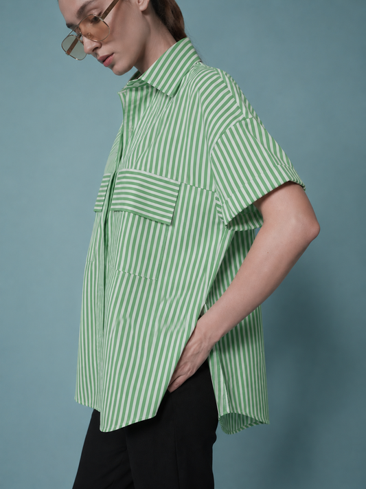 Jester Striped Oversized Polo