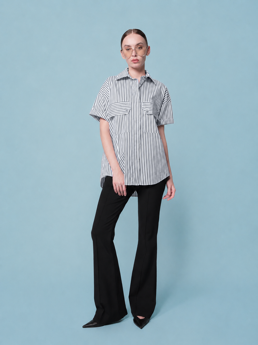 Jester Striped Oversized Polo
