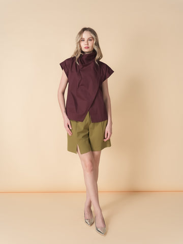 Kira Wrap Cowl Neck Top