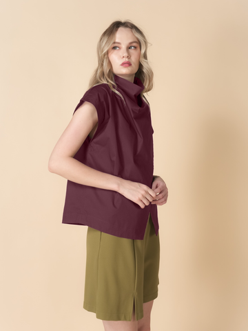 Kira Wrap Cowl Neck Top