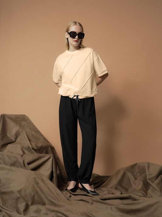 Lassy Slanted Pleats Top