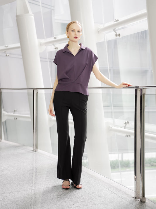 Aya Front Pleat Top