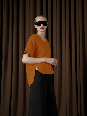 Lolit V-neck Long Back Top