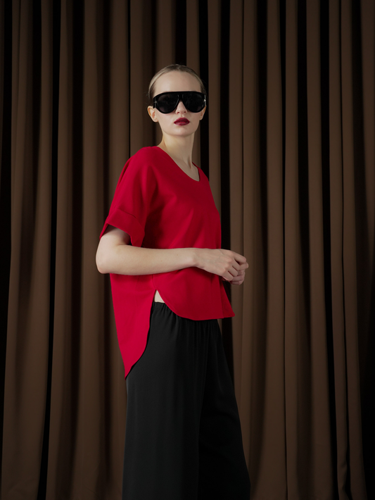 Lolit V-neck Long Back Top