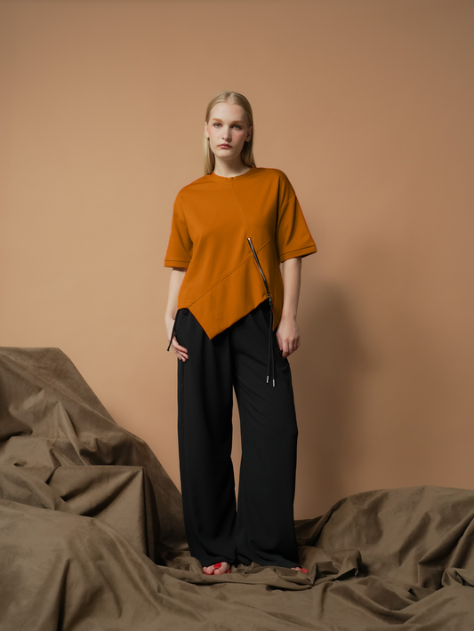 Lorena Slanted Zip Top