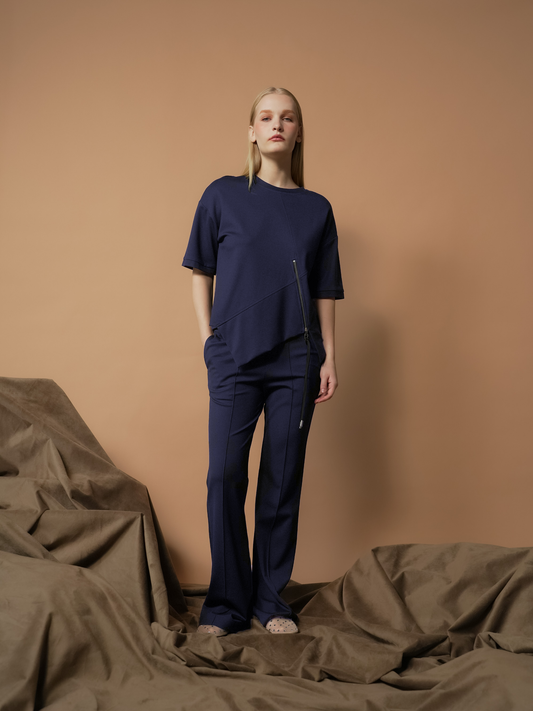 Lorena Slanted Zip Top