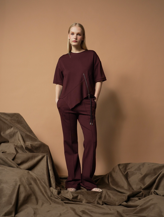 Lorena Slanted Zip Top