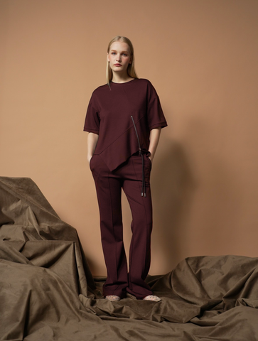 Lorena Slanted Zip Top