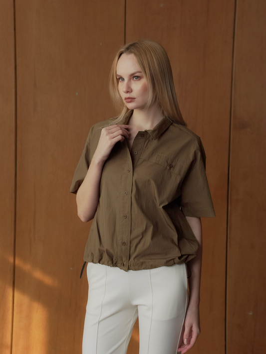 Lourdes Toggle Hem Polo Top