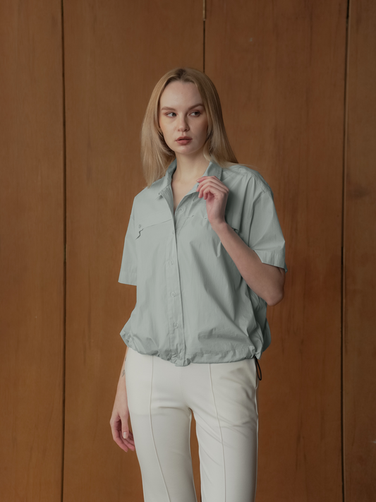 Lourdes Toggle Hem Polo Top
