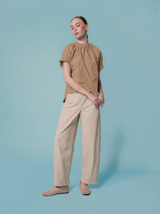 Maddy Elastic Neck and Arm Top