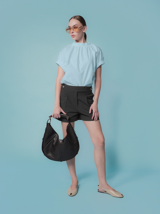 Maddy Elastic Neck and Arm Top