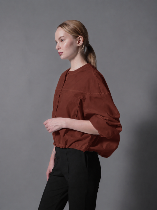 Madeline Round Neck Long Sleeve Polo