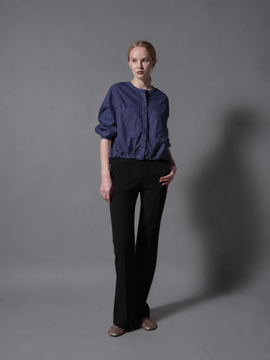 Madeline Round Neck Long Sleeve Polo