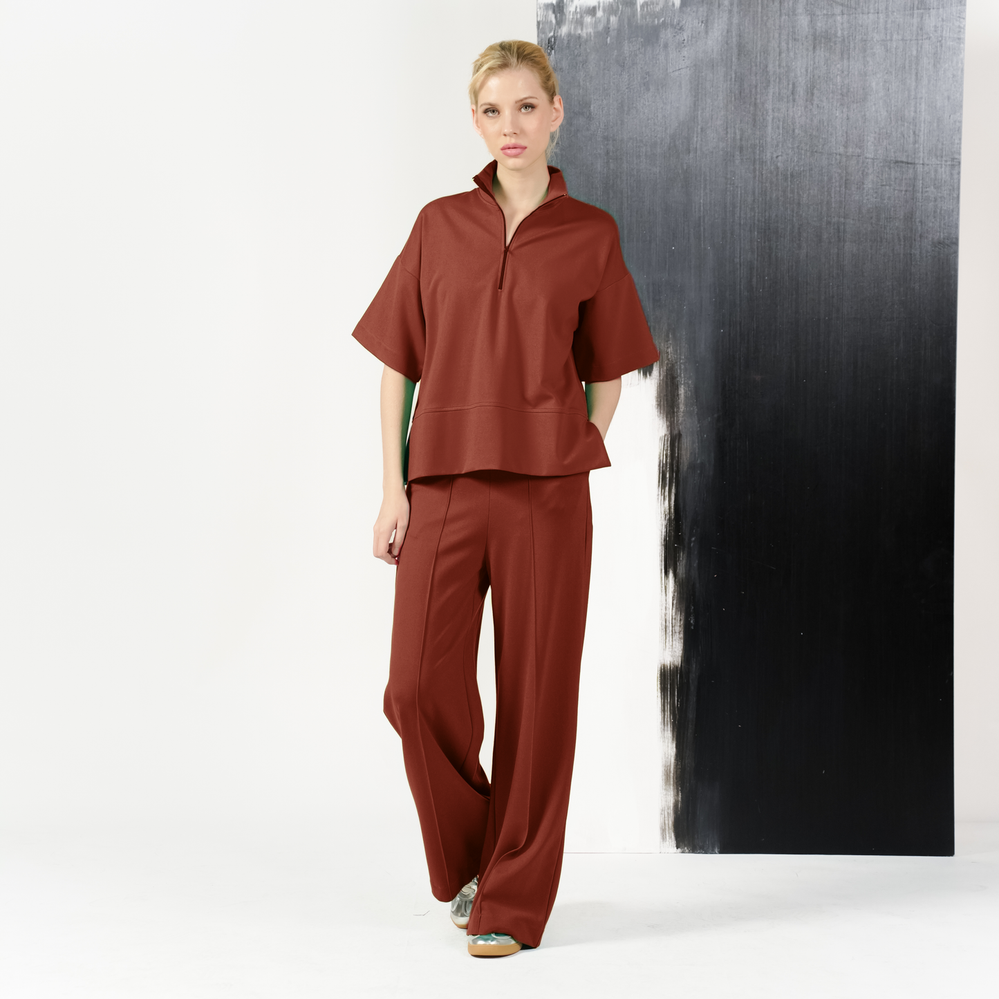 Marina Front Zip Top