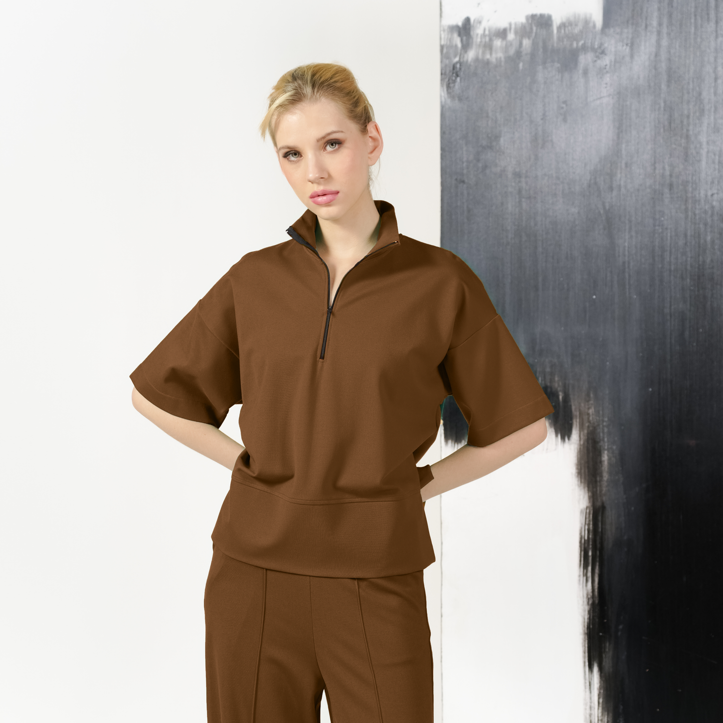 Marina Front Zip Top