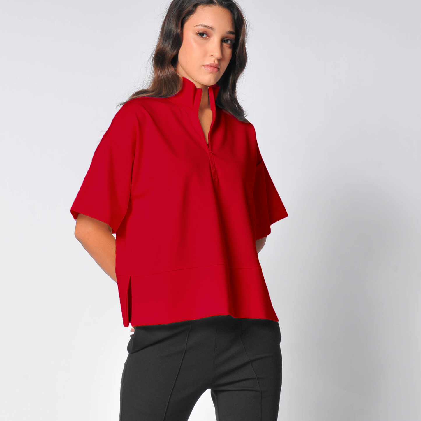 Marina Front Zip Top