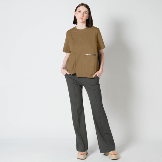 Melba Zipped Pocket Top