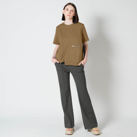 Melba Zipped Pocket Top