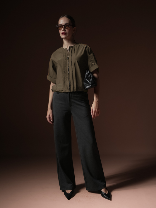 Meryl Zipped Top