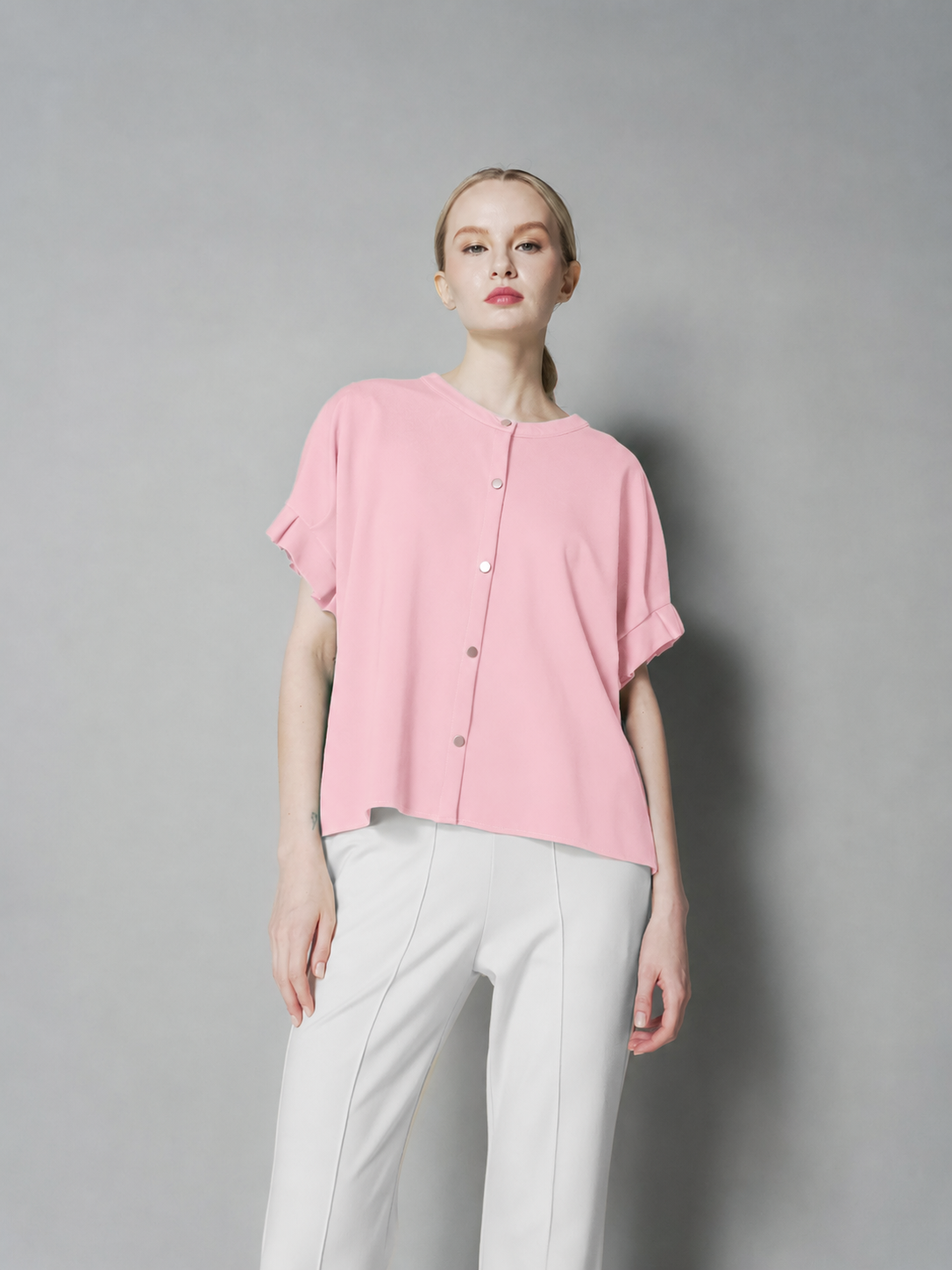Ness Pleated Sleeves Top