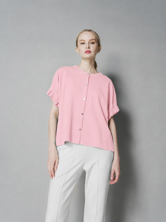 Ness Pleated Sleeves Top