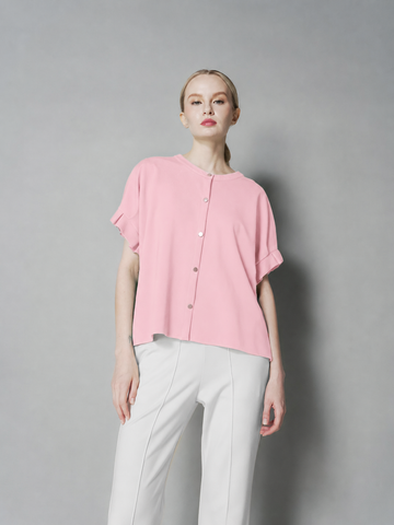 Ness Pleated Sleeves Top