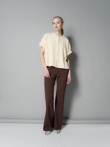 Ness Pleated Sleeves Top