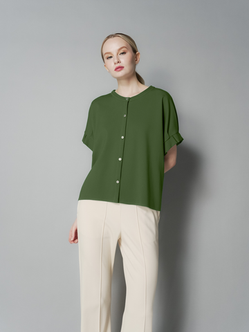 Ness Pleated Sleeves Top