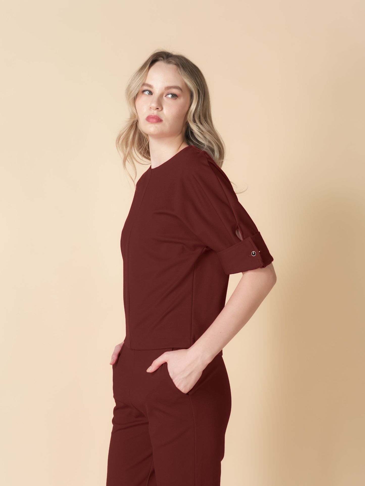 Norah Folded Sleeve Top