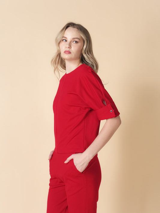 Norah Folded Sleeve Top
