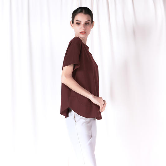 Porter Curved Hem Loose Top