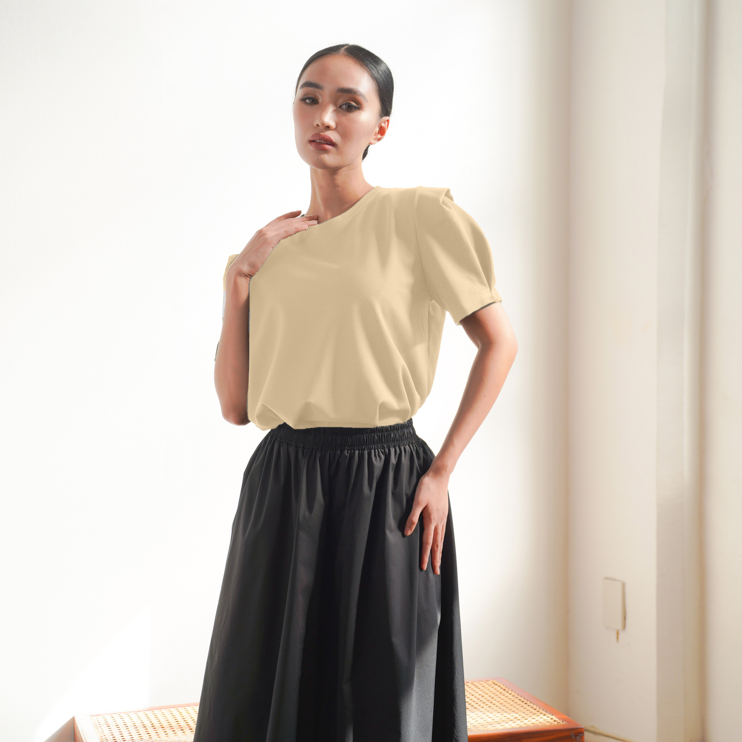 Priscilla Round-Neck Top