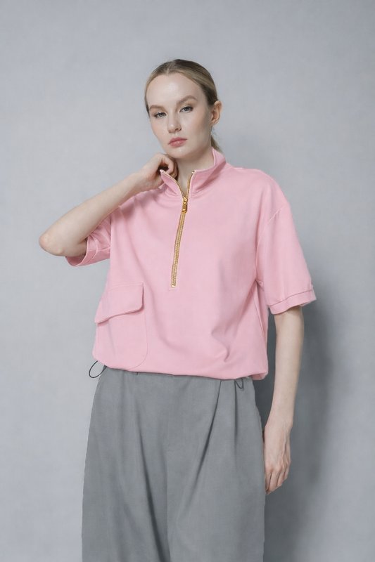 Queenie Zip Top with Pocket