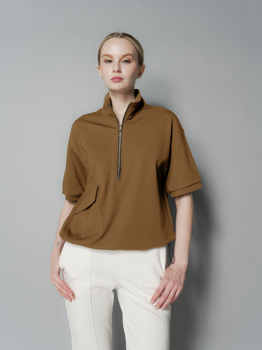 Queenie Zip Top with Pocket