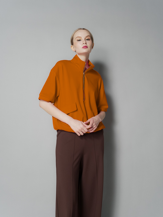 Queenie Zip Top with Pocket