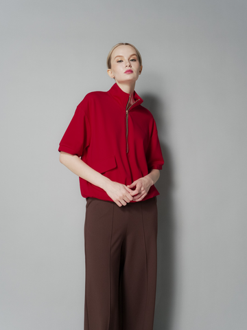 Queenie Zip Top with Pocket