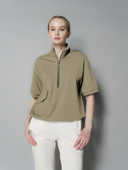 Queenie Zip Top with Pocket