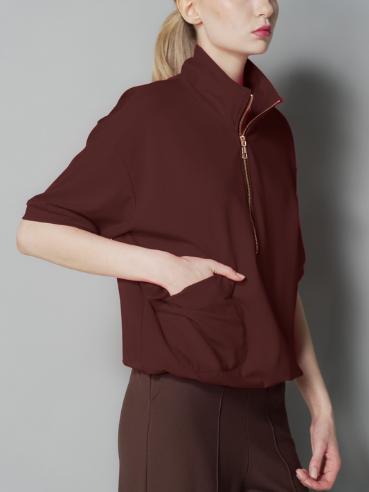 Queenie Zip Top with Pocket